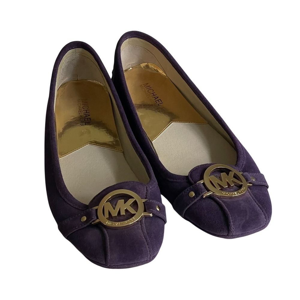 Michael Kors Fulton Moc Iris Purple Suede Ballet Flats Size 10M
